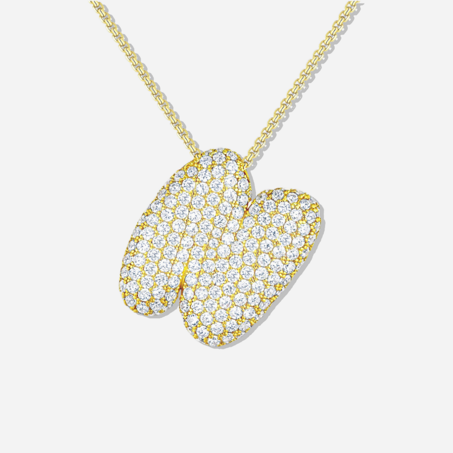 BUBBLE INITIAL DIAMOND NECKLACE