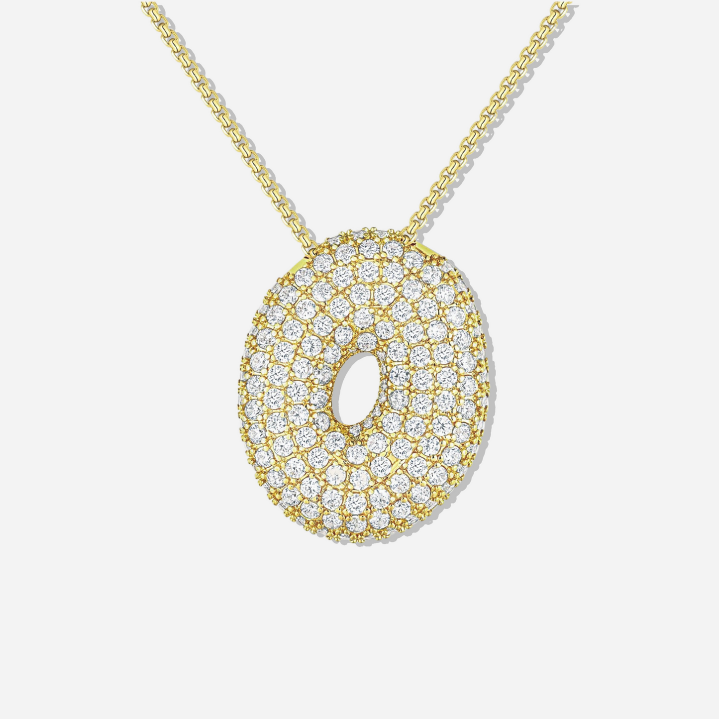 BUBBLE INITIAL DIAMOND NECKLACE