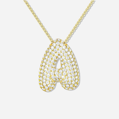 BUBBLE INITIAL DIAMOND NECKLACE