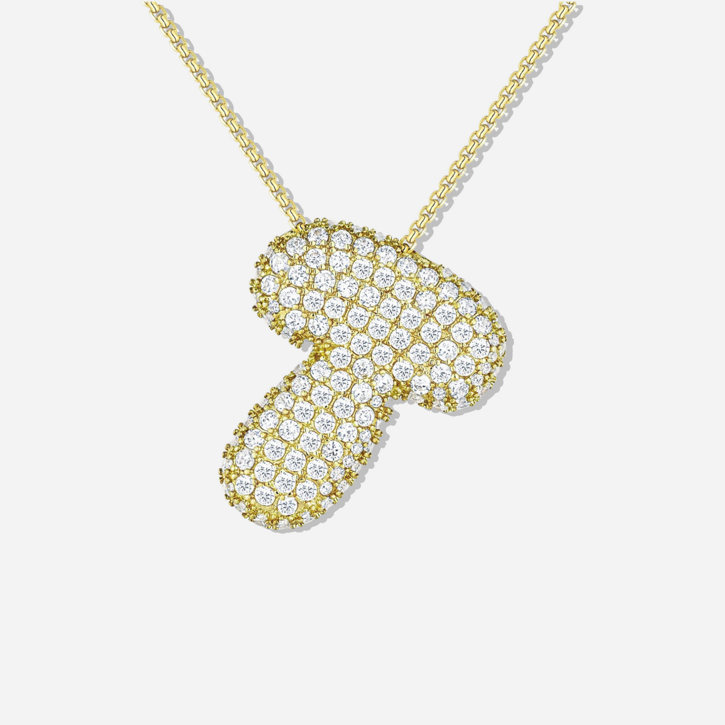 BUBBLE INITIAL DIAMOND NECKLACE