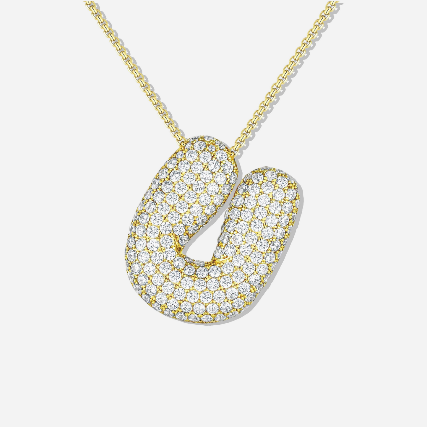 BUBBLE INITIAL DIAMOND NECKLACE