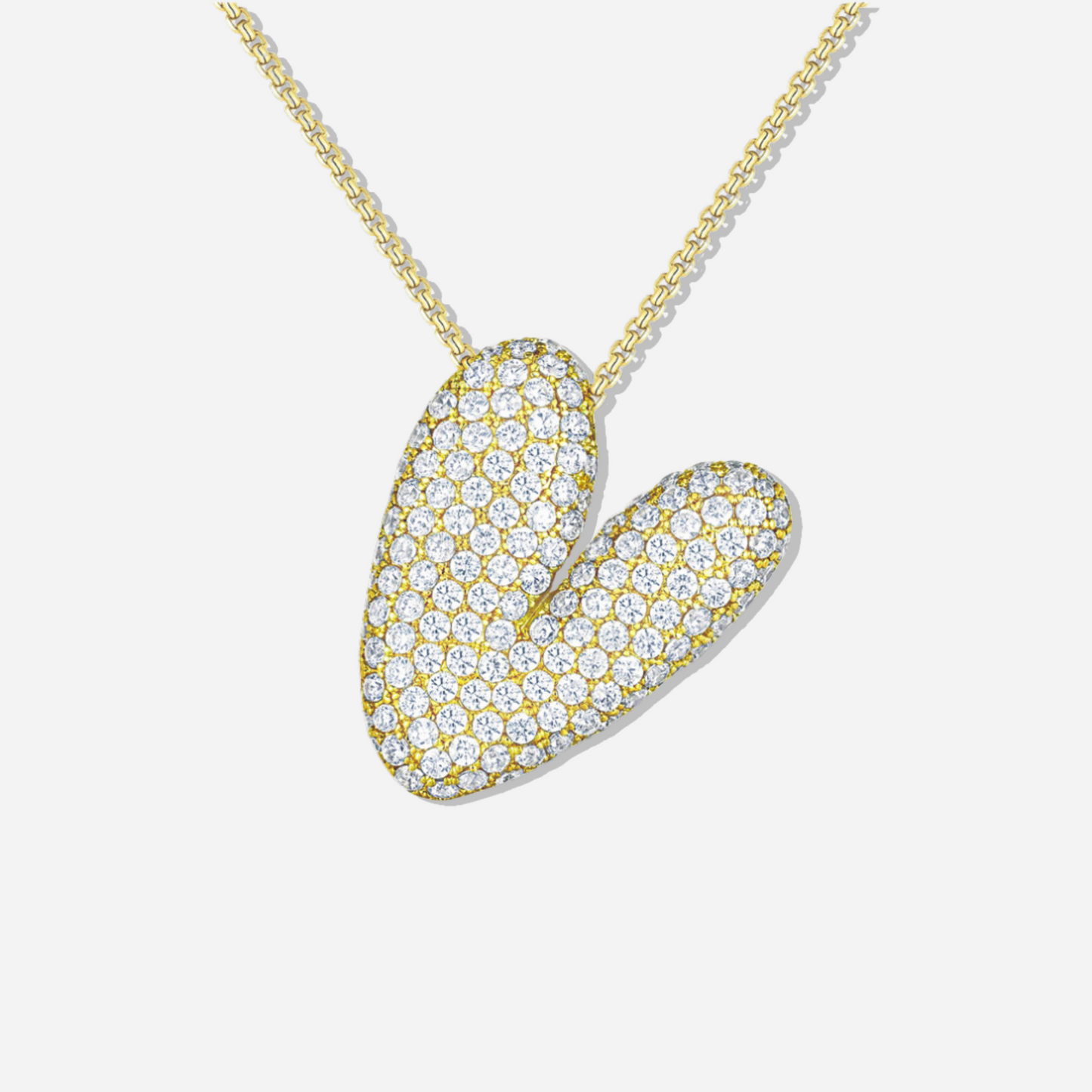 BUBBLE INITIAL DIAMOND NECKLACE