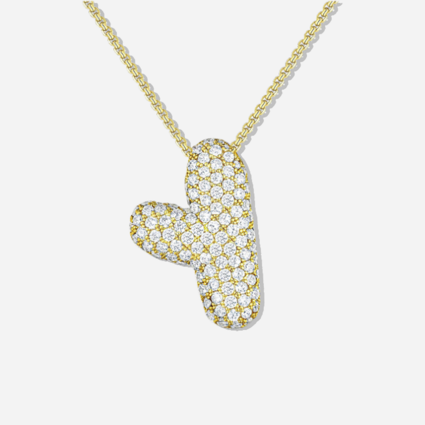 BUBBLE INITIAL DIAMOND NECKLACE