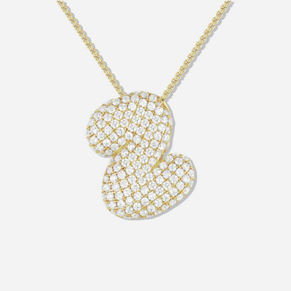 BUBBLE INITIAL DIAMOND NECKLACE