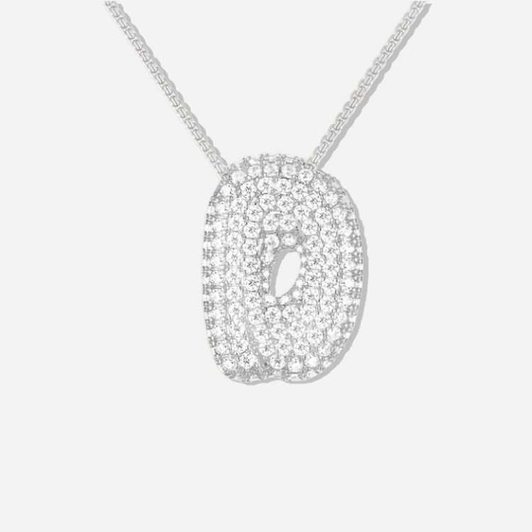 BUBBLE INITIAL DIAMOND NECKLACE