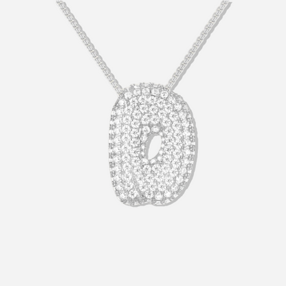 BUBBLE INITIAL DIAMOND NECKLACE