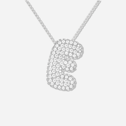 BUBBLE INITIAL DIAMOND NECKLACE