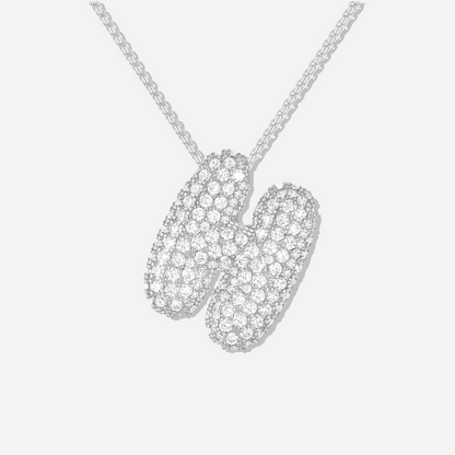 BUBBLE INITIAL DIAMOND NECKLACE