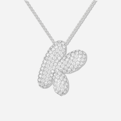 BUBBLE INITIAL DIAMOND NECKLACE