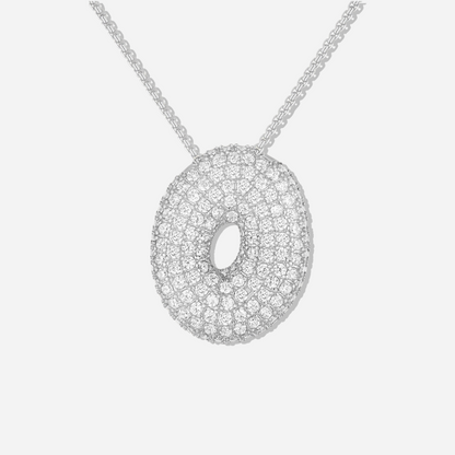 BUBBLE INITIAL DIAMOND NECKLACE