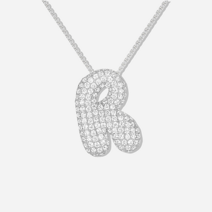 BUBBLE INITIAL DIAMOND NECKLACE