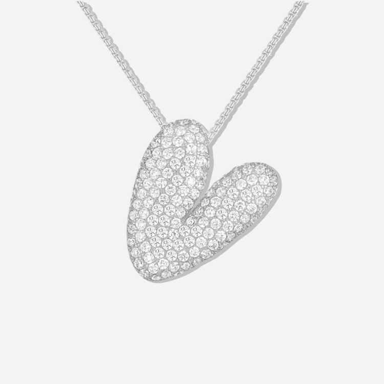 BUBBLE INITIAL DIAMOND NECKLACE