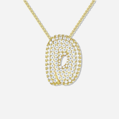 BUBBLE INITIAL DIAMOND NECKLACE