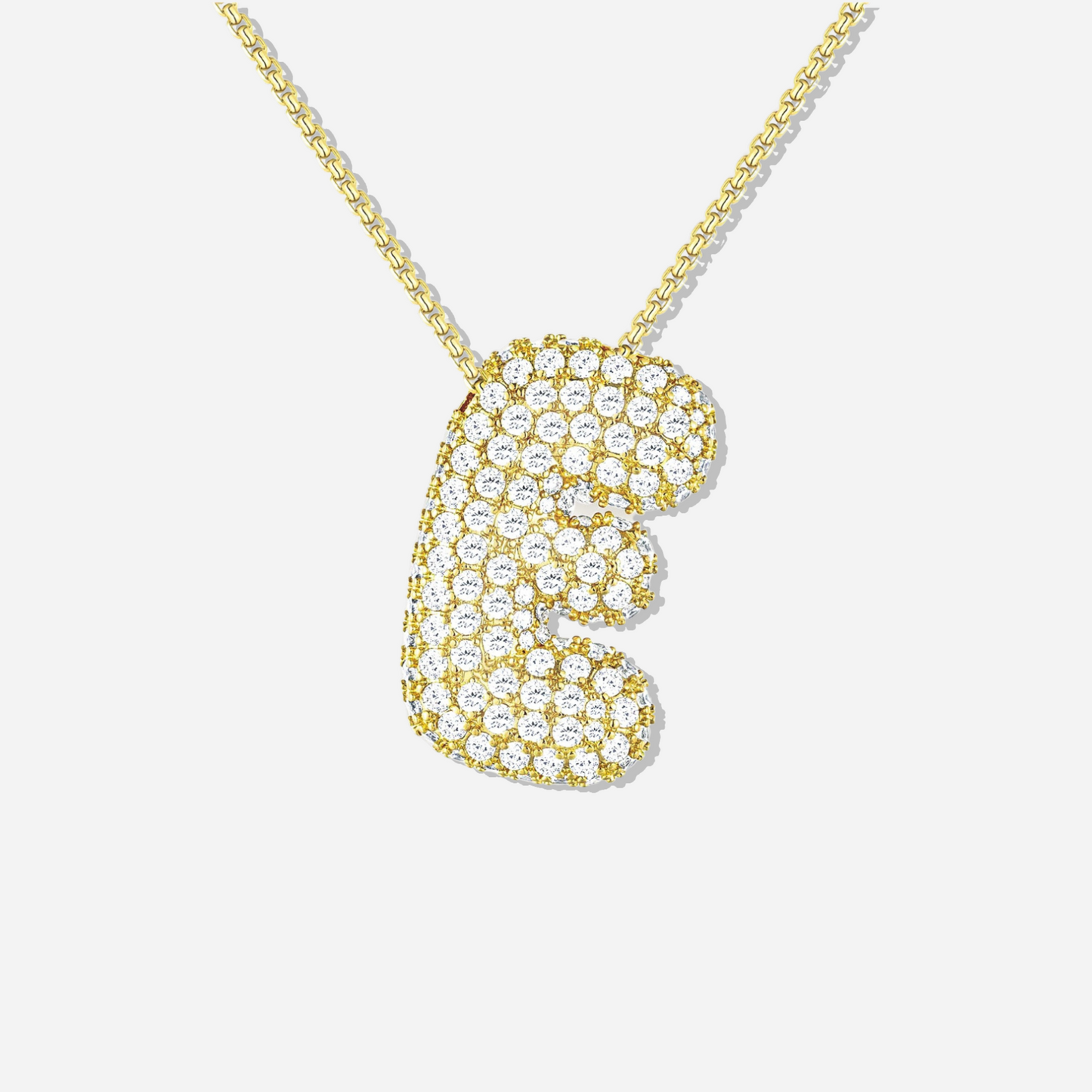 BUBBLE INITIAL DIAMOND NECKLACE