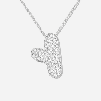 BUBBLE INITIAL DIAMOND NECKLACE