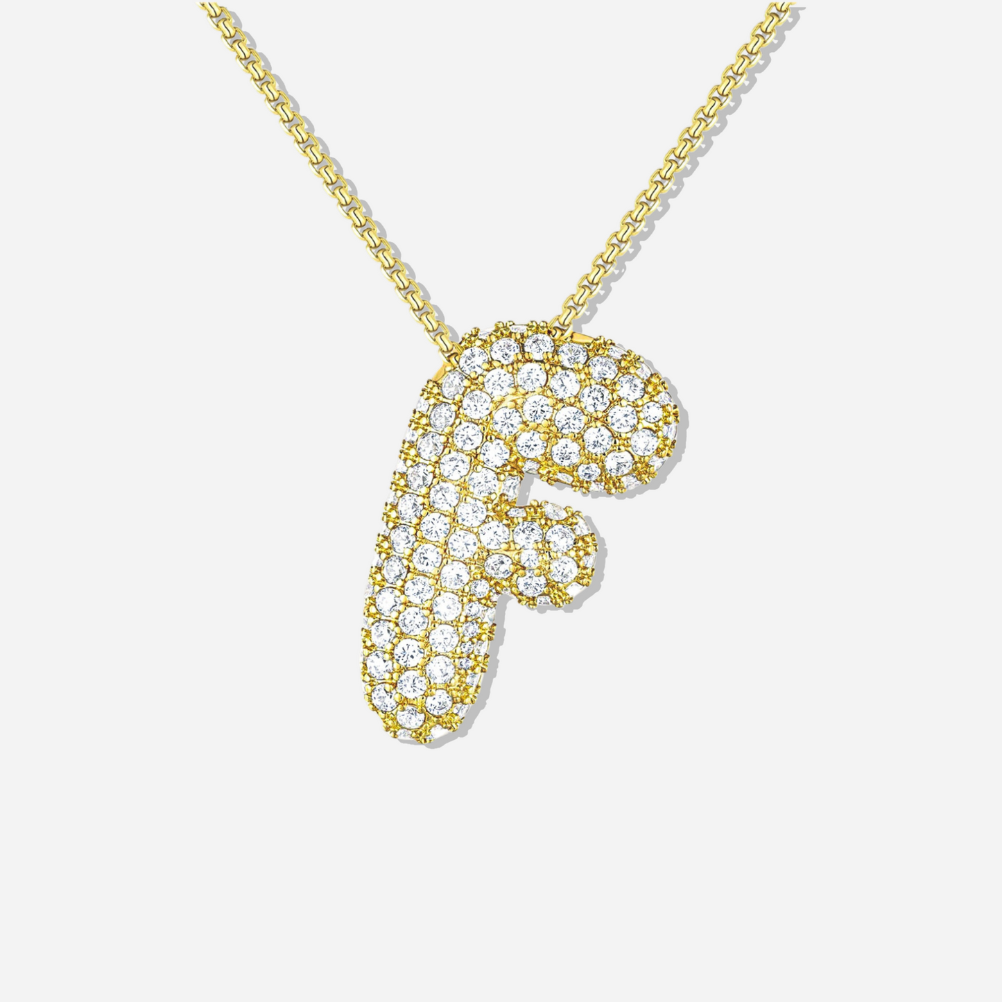 BUBBLE INITIAL DIAMOND NECKLACE